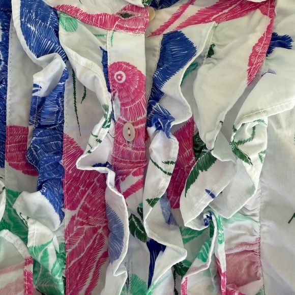 OLIPHANT Ruffle Front Button Blouse - Picture 9 of 11